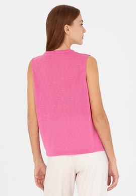 Kadın Pembe V Yaka Tişört - 50263674021