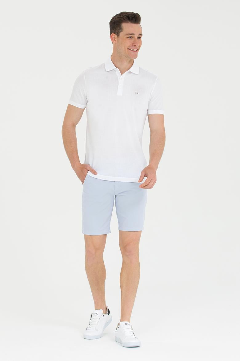Erkek Açık Mavi Dokuma Şort