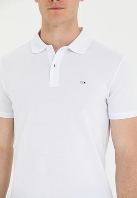 Erkek Beyaz Basic Polo Yaka Tişört - 50265919001