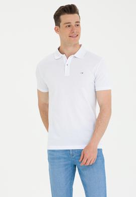 Erkek Beyaz Basic Polo Yaka Tişört - 50265919001