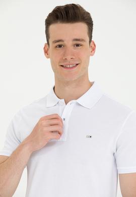 Erkek Beyaz Basic Polo Yaka Tişört - 50265919001