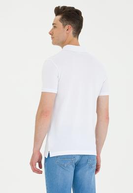 Erkek Beyaz Basic Polo Yaka Tişört - 50265919001