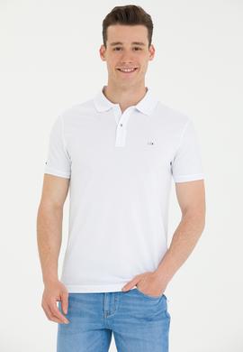Erkek Beyaz Basic Polo Yaka Tişört - 50265919001