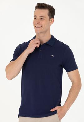 Erkek Lacivert Basic Polo Yaka Tişört - 50265919016