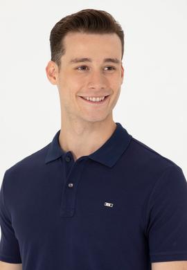 Erkek Lacivert Basic Polo Yaka Tişört - 50265919016