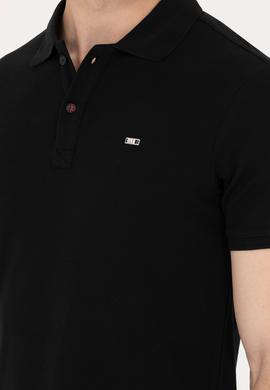 Erkek Siyah Basic Polo Yaka Tişört - 50265919028