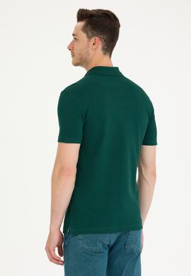 Erkek Koyu Yeşil Basic Polo Yaka Tişört - 50265919040