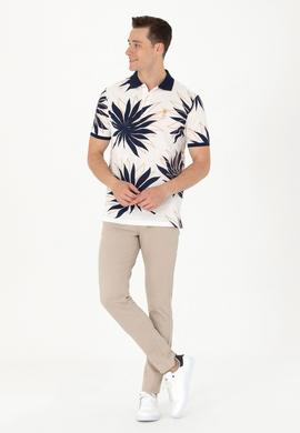 Erkek Ekru Polo Yaka Tişört - 50275410016