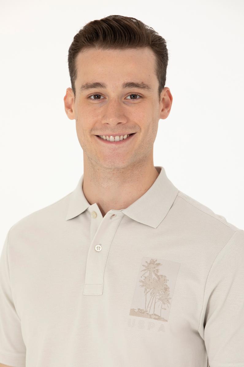 Erkek Taş Polo Yaka Tişört