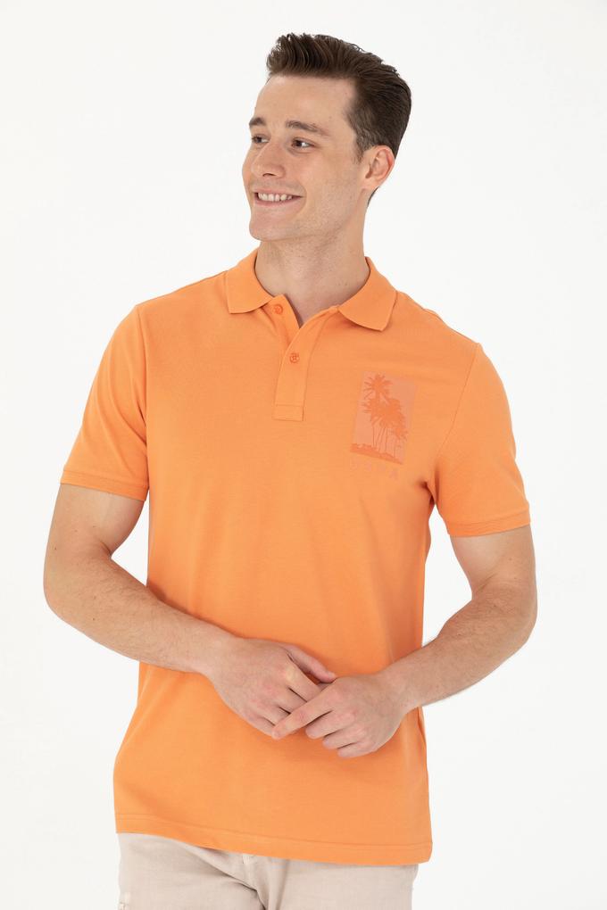 Erkek Kiremit Polo Yaka Tişört