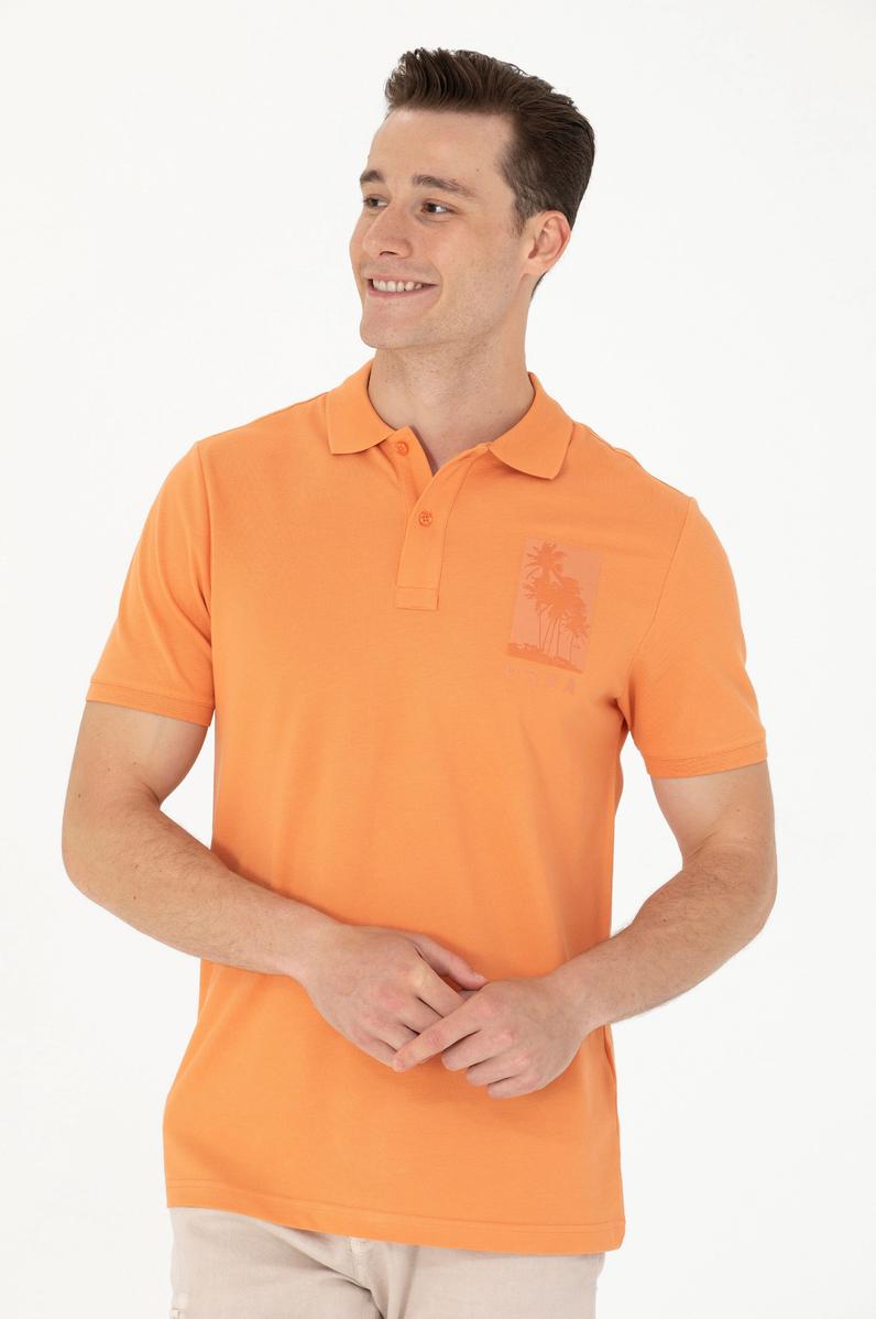 Erkek Kiremit Polo Yaka Tişört