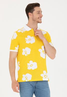 Erkek Koyu Sarı Polo Yaka Tişört - 50275483013