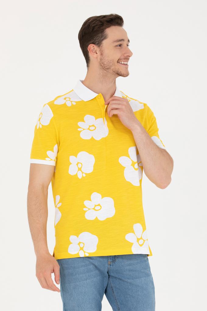 Erkek Koyu Sarı Polo Yaka Tişört