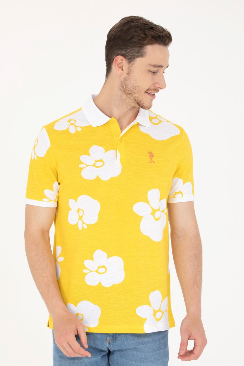 Erkek Koyu Sarı Polo Yaka Tişört - 50275483013