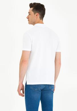 Erkek Beyaz Basic Polo Yaka Tişört - 50276453004