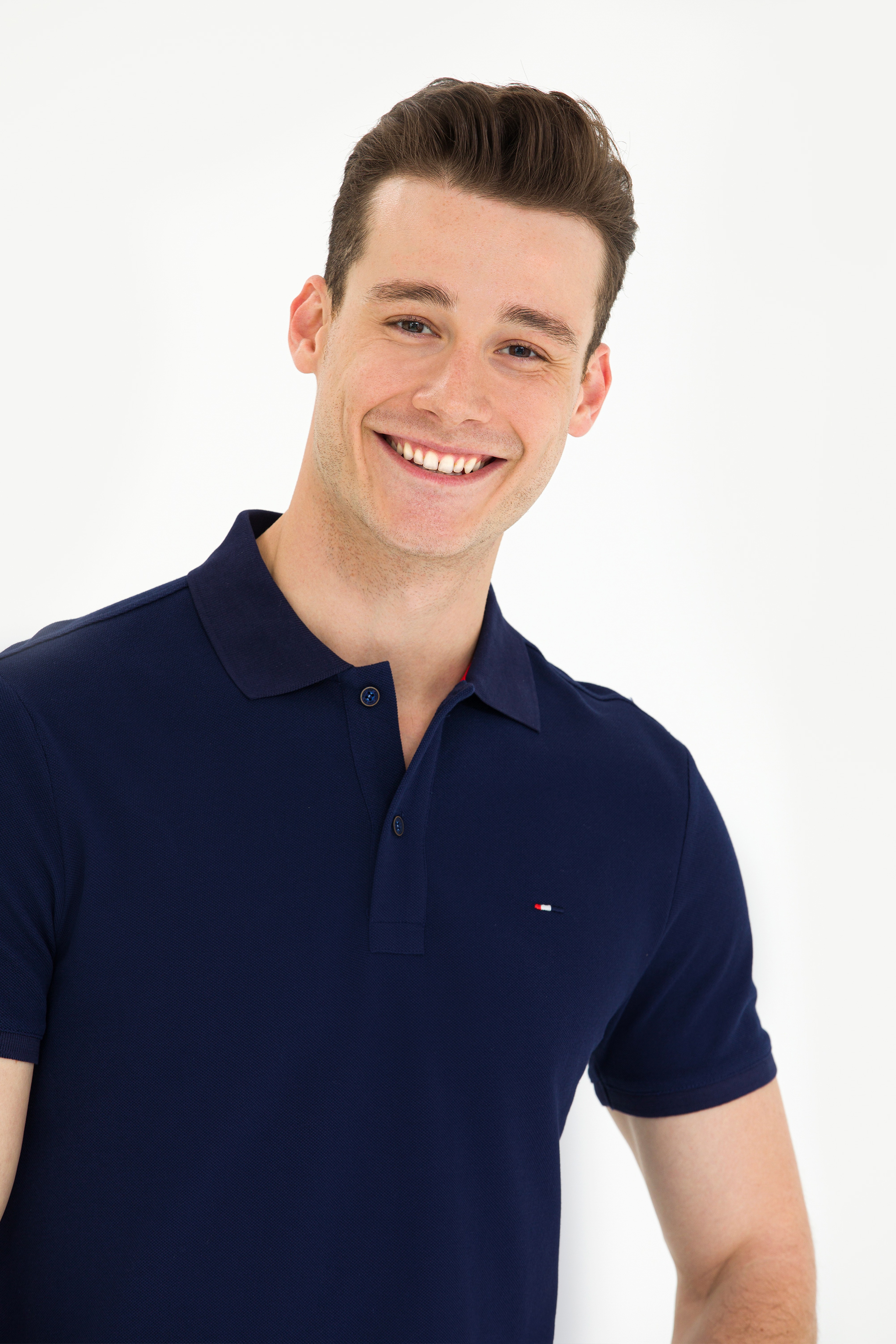 Erkek Lacivert Basic Polo Yaka Tişört