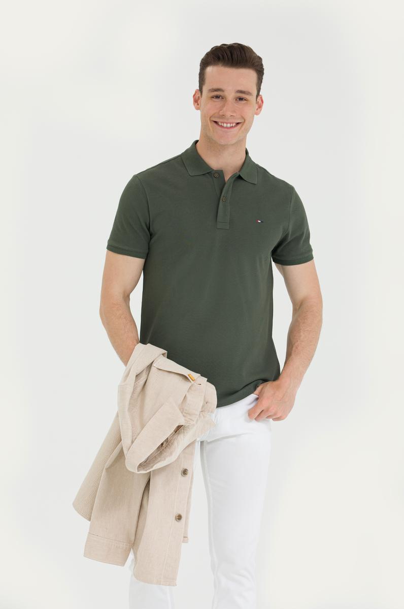 Erkek Haki Basic Tişört