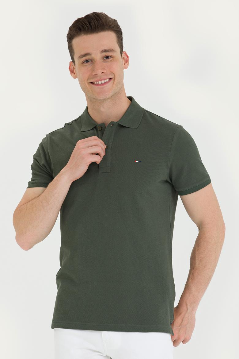 Erkek Haki Basic Tişört - 50276453033