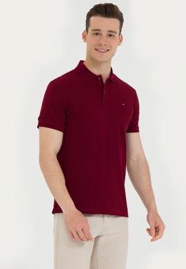 Erkek Bordo Basic Polo Yaka Tişört - 50276453045