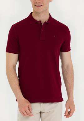 Erkek Bordo Basic Polo Yaka Tişört - 50276453045
