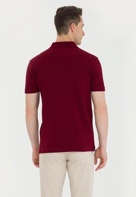 Erkek Bordo Basic Polo Yaka Tişört - 50276453045