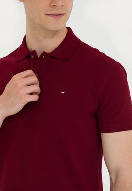 Erkek Bordo Basic Polo Yaka Tişört - 50276453045