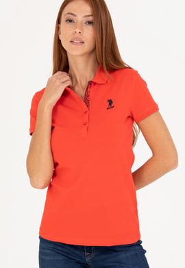 Kadın Kırmızı Basic Polo Yaka Tişört - 50266513103