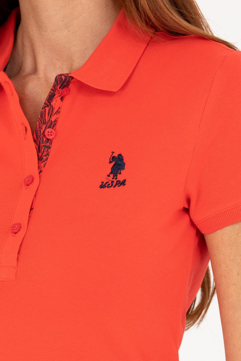 Kadın Kırmızı Basic Polo Yaka Tişört - 50266513103