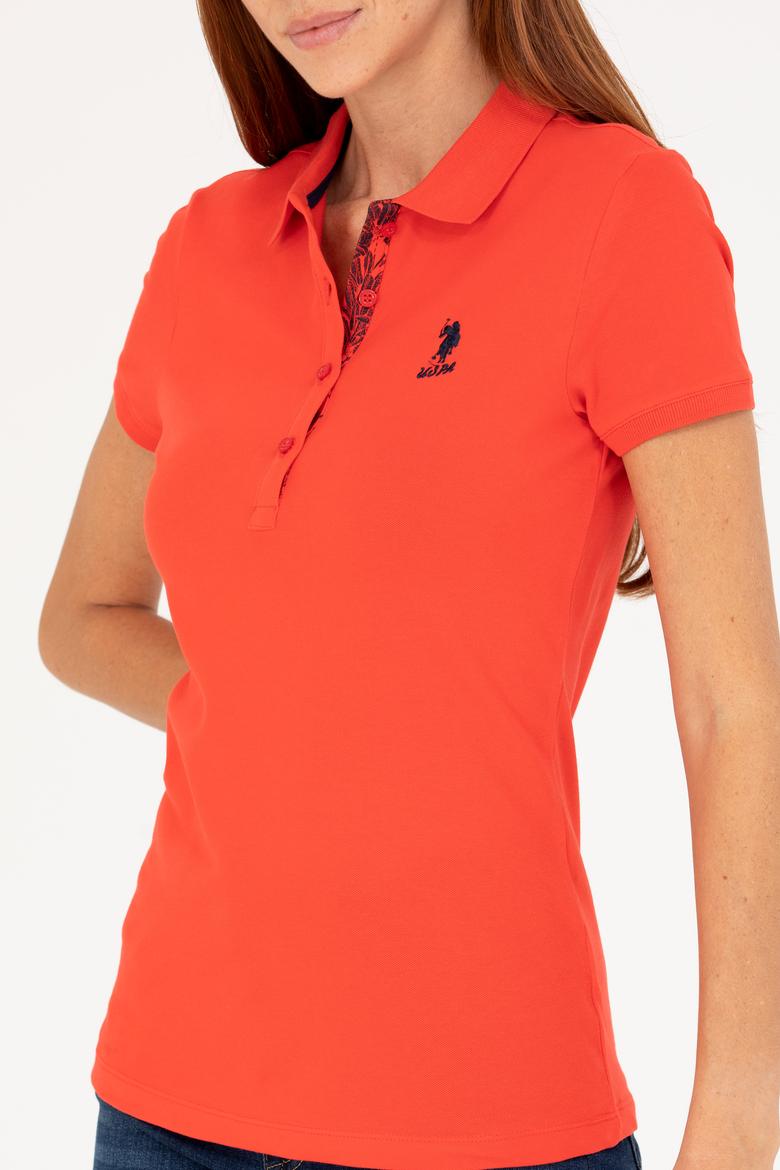 Kadın Kırmızı Basic Polo Yaka Tişört - 50266513103