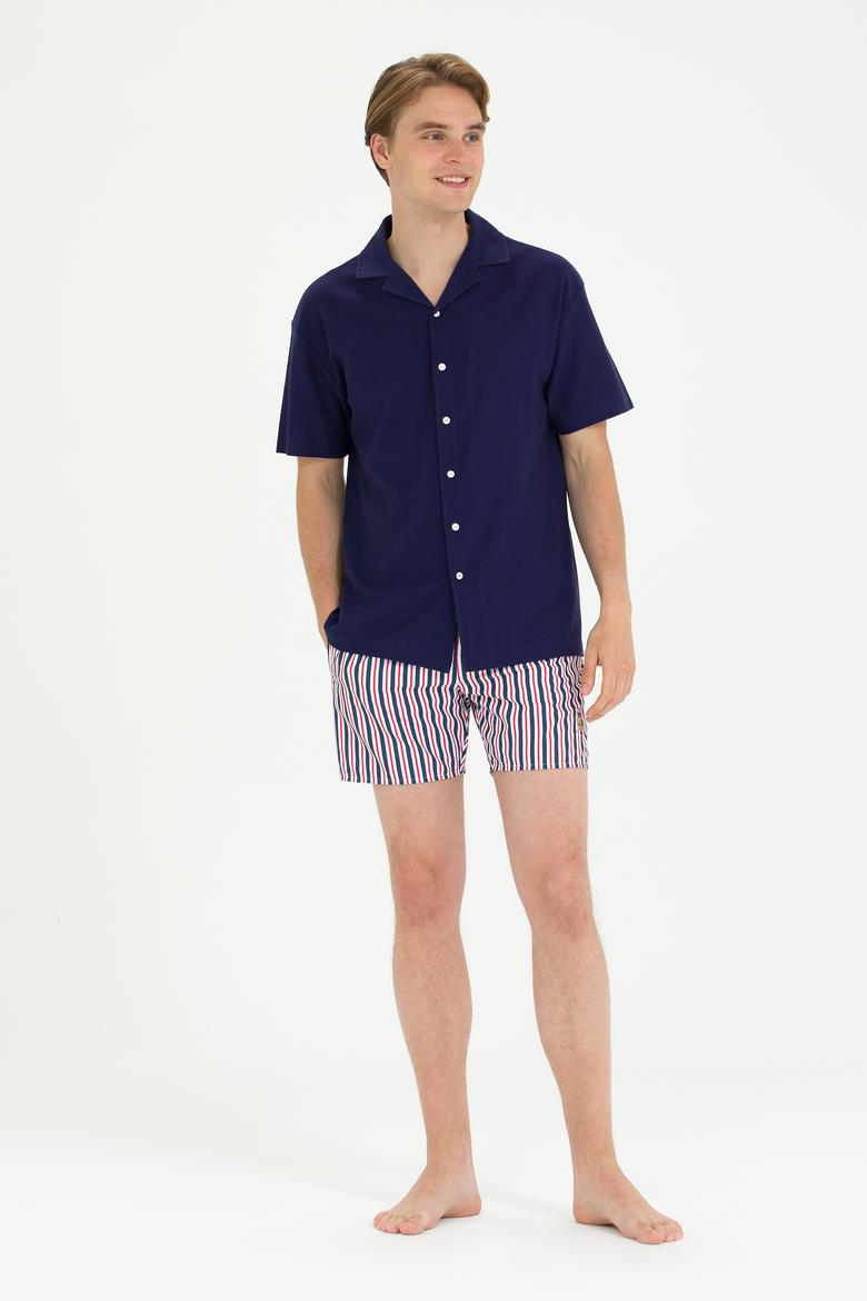 Erkek Lacivert Deniz Şortu