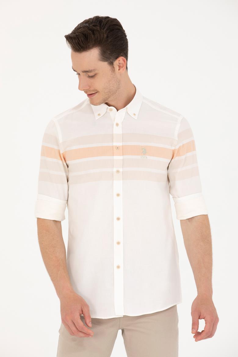 Erkek Turuncu Uzun Kollu Gömlek