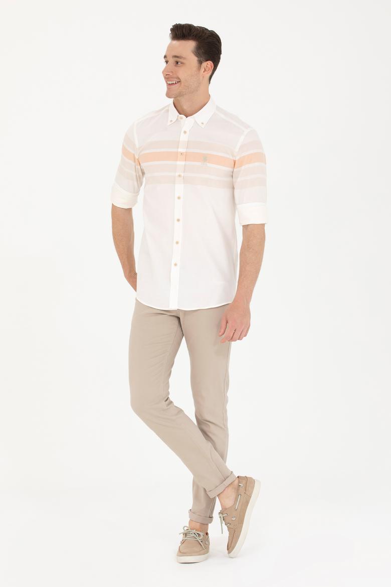 Erkek Turuncu Uzun Kollu Gömlek - 50269872007