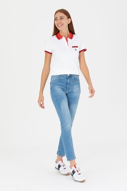 Kadın Mavi Slim High Waist Fit Jean Pantolon