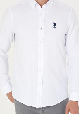 Erkek Beyaz Uzun Kollu Basic Gömlek - 50271293005