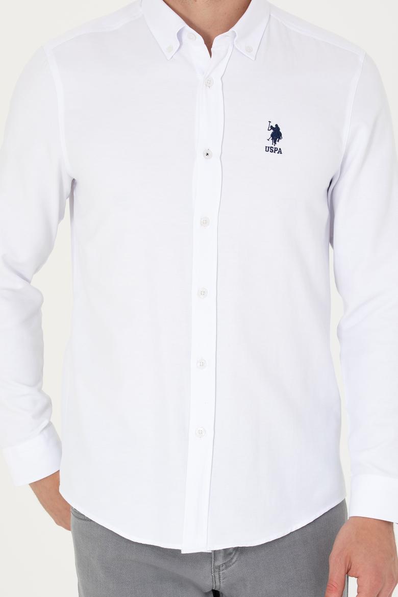 Erkek Beyaz Uzun Kollu Basic Gömlek - 50271293005