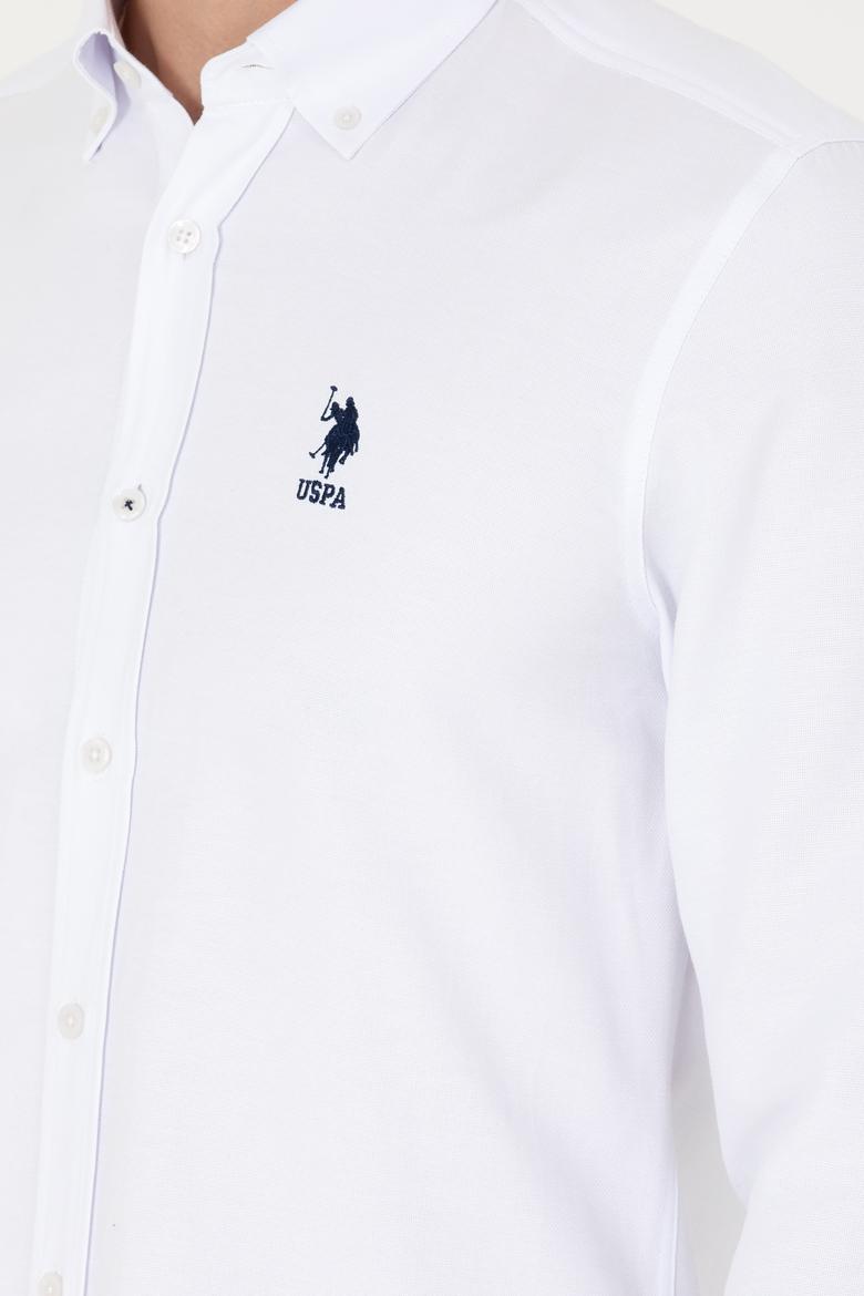 Erkek Beyaz Uzun Kollu Basic Gömlek - 50271293005