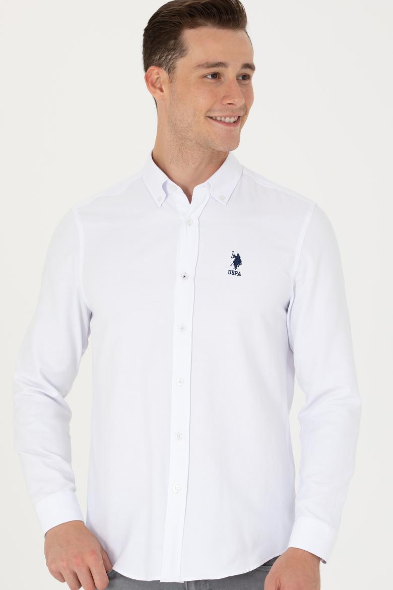 Erkek Beyaz Uzun Kollu Basic Gömlek - 50271293005