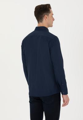 Erkek Lacivert Uzun Kollu Basic Gömlek - 50271293014