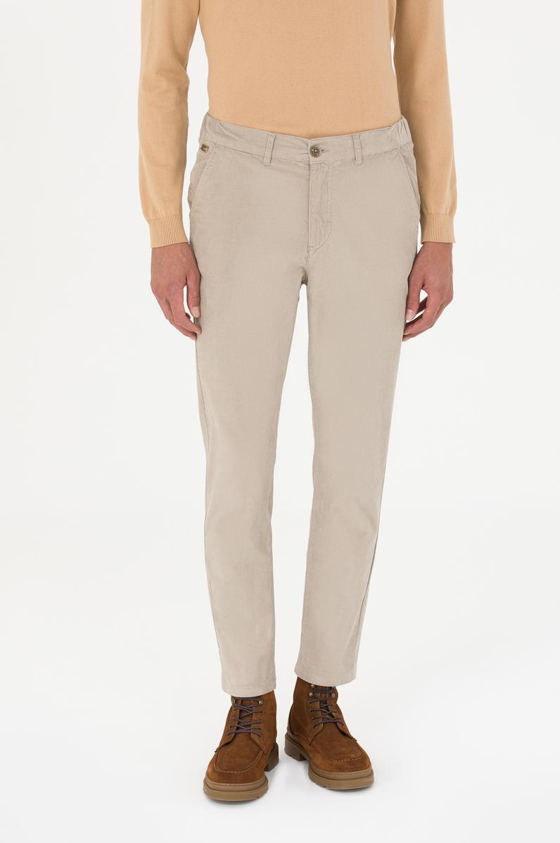 Erkek Taş Kanvas Pantolon