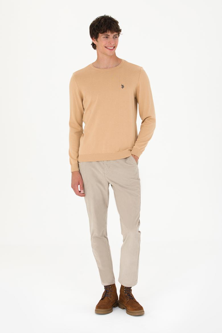 Erkek Taş Kanvas Pantolon