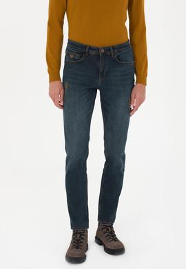 Erkek Koyu Mavi Jean Pantolon - 50254615095