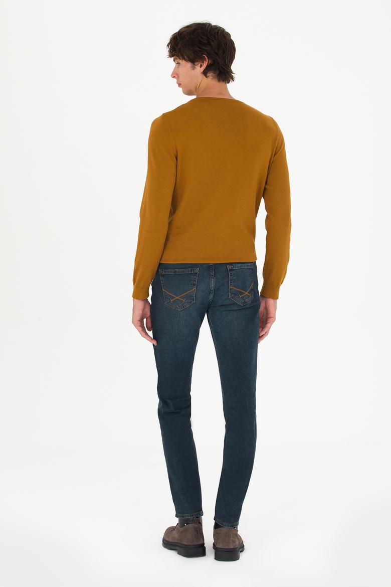 Erkek Koyu Mavi Jean Pantolon - 50254615095