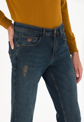 Erkek Koyu Mavi Jean Pantolon - 50254615095