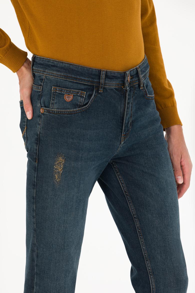 Erkek Koyu Mavi Jean Pantolon - 50254615095