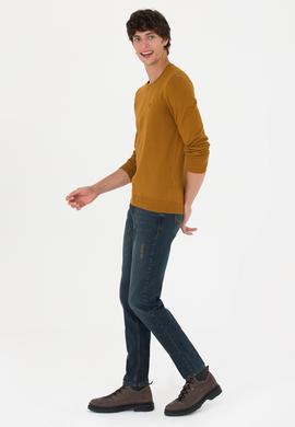 Erkek Koyu Mavi Jean Pantolon - 50254615095