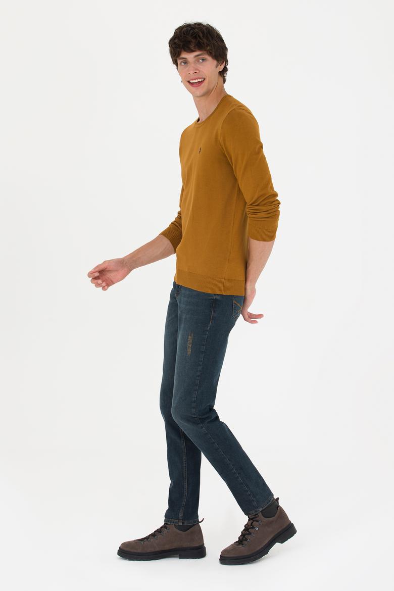 Erkek Koyu Mavi Jean Pantolon - 50254615095