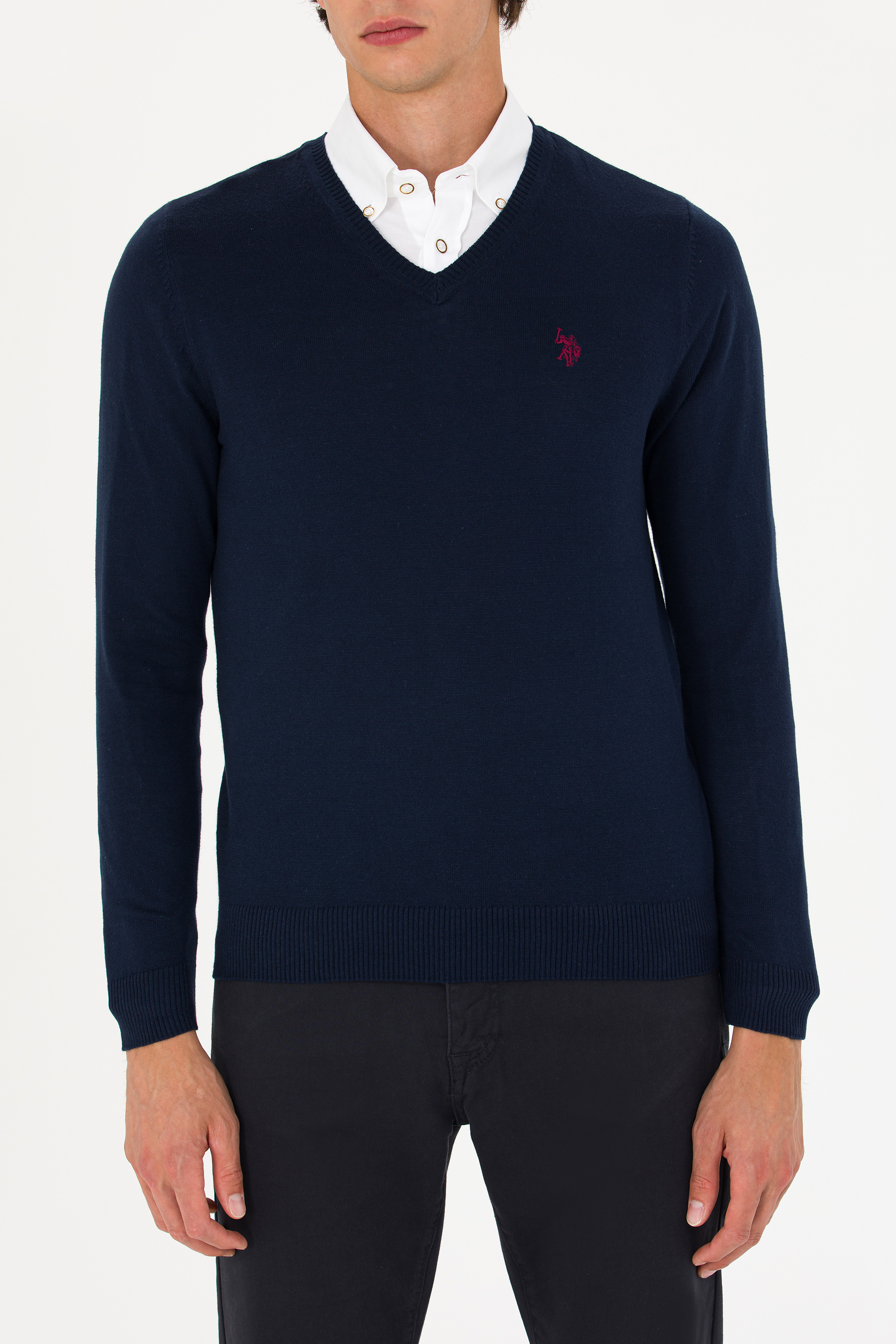 Erkek Lacivert Basic Kazak - Image 6