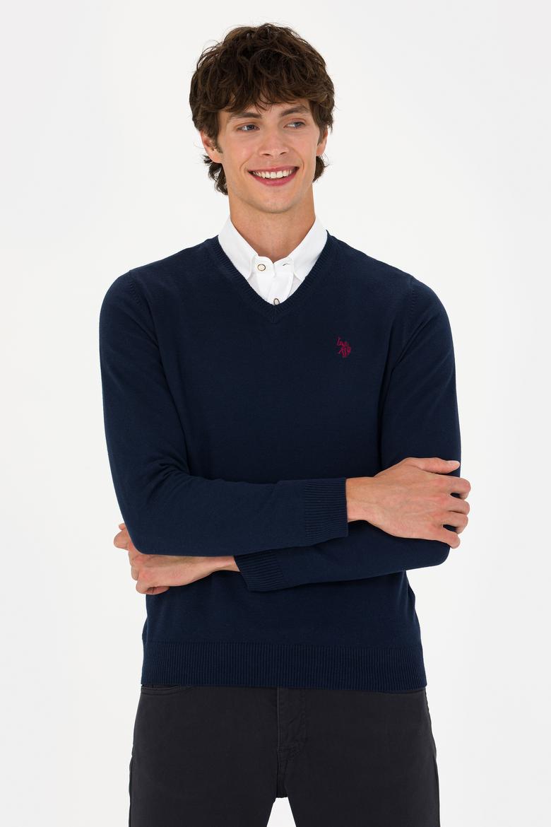 Erkek Lacivert Basic Kazak