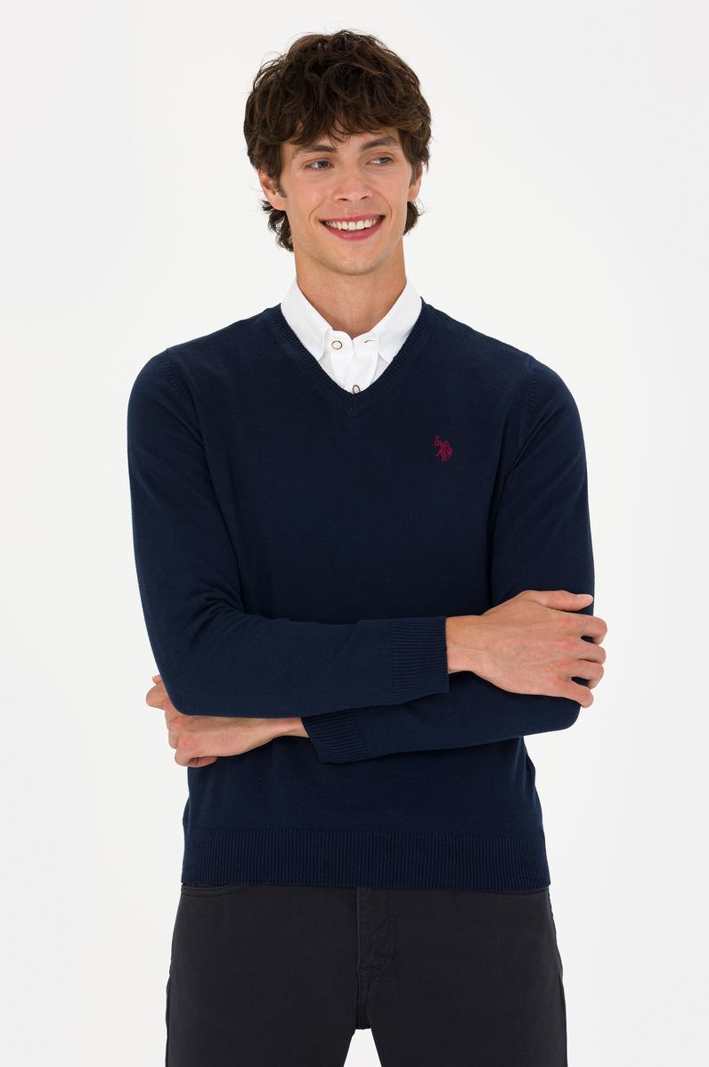 Erkek Lacivert Basic Kazak