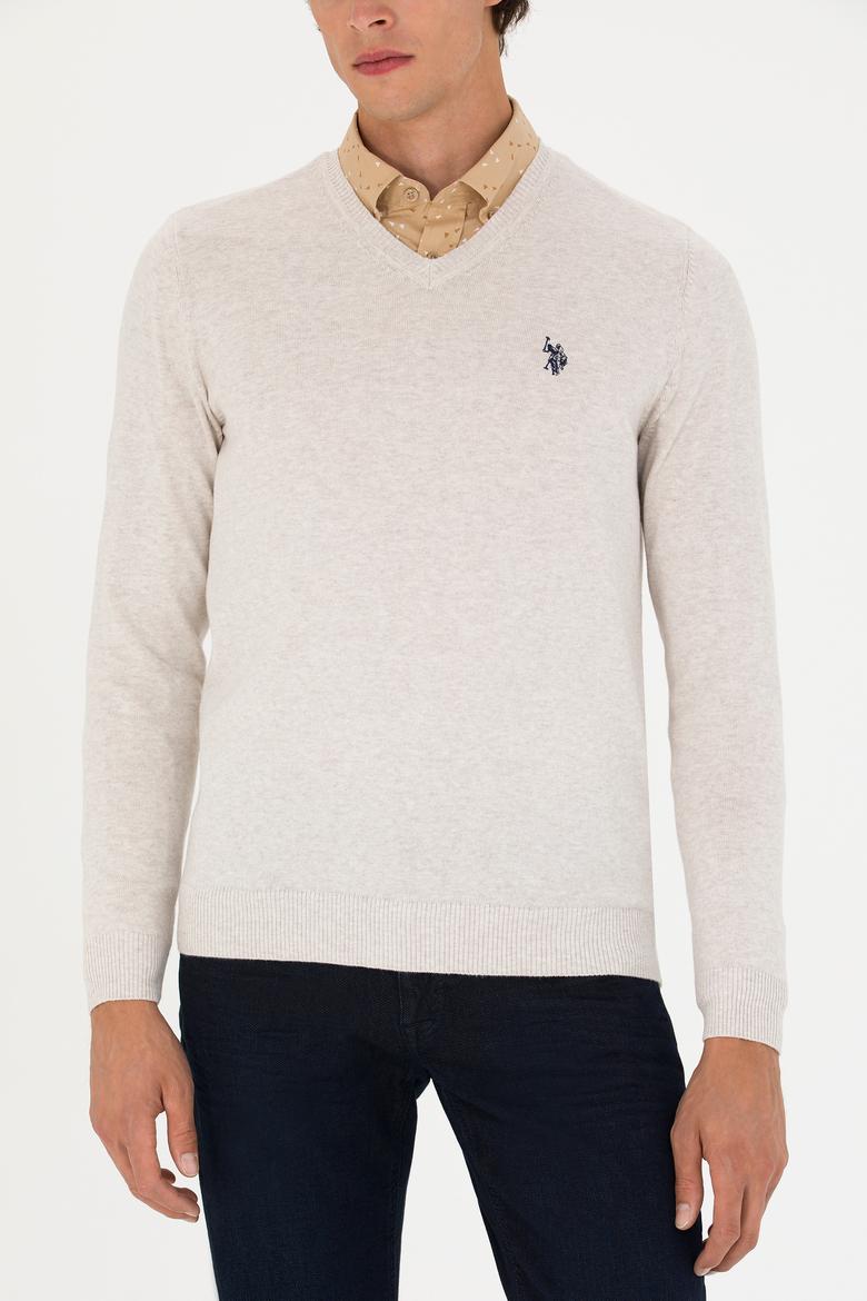 Erkek Taş Melanj Basic Kazak - 50275819038